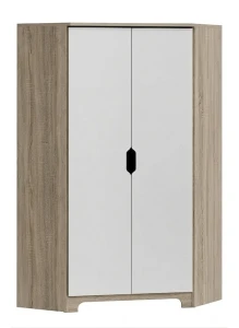 Szafa narożna dziecięca NORDI N28 95x95 cm - Dąb Sonoma / Biel