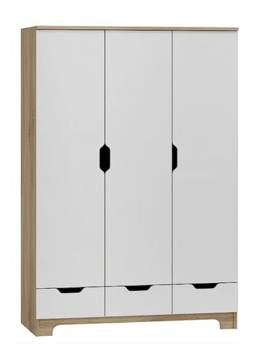 Szafa dziecięca NORDI N10 – Dąb Sonoma i Biel – 120x177 cm