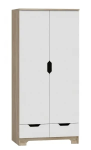 Szafa dziecięca NORDI N25 80 cm – Dąb Sonoma / Biała – Płyta 18 mm