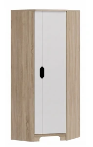 Szafa Narożna Dziecięca NORDI N27 70x70 cm - Dąb Sonoma / Biel