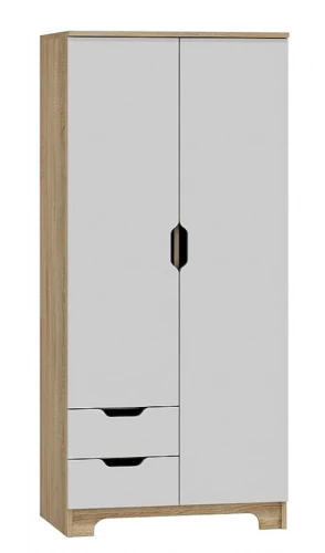 Szafa dziecięca NORDI N8 80x53x177 cm – Dąb Sonoma + Biel