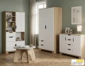 Szafa dziecięca NORDI N8 80x53x177 cm – Dąb Sonoma + Biel