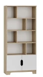 Regał dziecięcy NORDI N6 80x40x177 cm – Dąb Sonoma / Biel