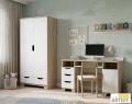 Szafa dziecięca NORDI N9 80cm – Dąb Sonoma + Biel – Meble dla dzieci