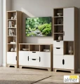 Regał dziecięcy słupek NORDI N3 40x40x177 cm – Dąb Sonoma / Biel