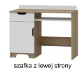 Zestaw mebli młodzieżowych NORDI C - Biurko, Regał, Komoda - Dąb Sonoma/Biel