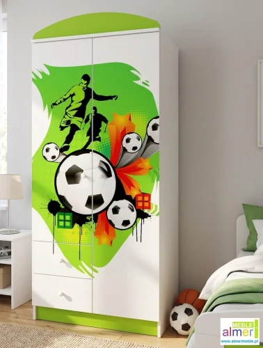 Szafa dziecięca PIŁKA 46 N8 do pokoju chłopca 80x53x190 cm 