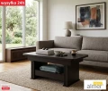Ławostół L15 Wenge Ciemne z Szufladą 120-200x70 cm | Ława rozkładana i podnoszona