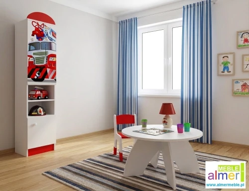Regał dziecięcy Straż Pożarna 13 N3 – 40x190 cm – Meble dla dzieci