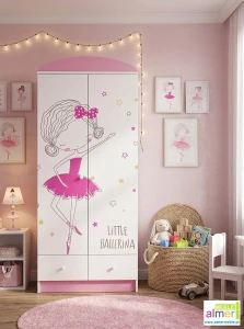 Szafa dziecięca BALLERINA 37 - N25 80x53x190 cm | Pokój dziewczynki
