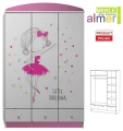 Szafa do pokoju dziecięcego BALLERINA 37 N10 120x53x190 cm | Almer Meble