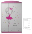 Szafa do pokoju dziecięcego BALLERINA 37 N10 120x53x190 cm | Almer Meble