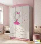 Szafa do pokoju dziecięcego BALLERINA 37 N10 120x53x190 cm | Almer Meble