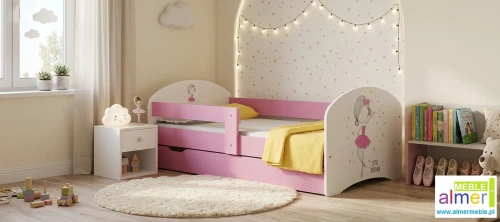 Łóżko z szufladą 200x90 dla dziewczynki N20S BALLERINA 37 - Almer Meble    