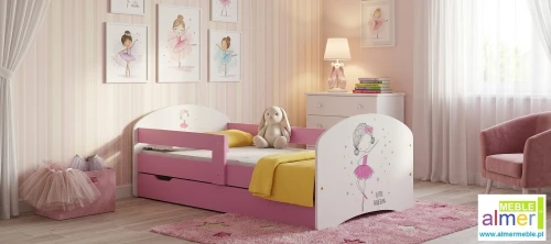 Łóżko dziecięce N20S z szufladą BALLERINA 37 – 160x80 – Dla dziewczynki     