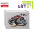 Skrzynia na zabawki dziecięca MONSTER TRUCK 20 - N19 | 80x50x60 cm