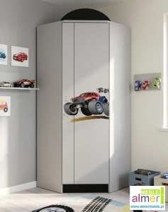 Szafa narożna dziecięca Monster Truck 20 N27 – 70x70 cm