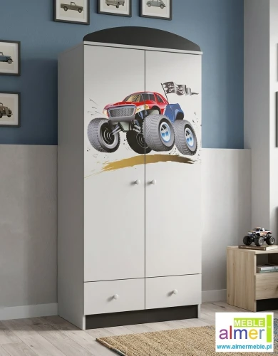 Szafa dziecięca Monster Truck 20 N25 – 80x53x190 cm – z nadrukiem UV