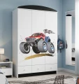 Duża szafa dziecięca N10 Monster Truck 20 (120x190) – Solidna szafa młodzieżowa