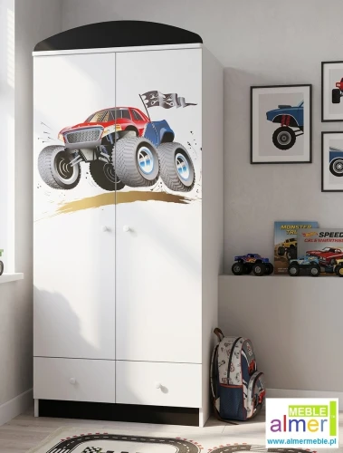 Szafa Dziecięca Monster Truck 20 N9 – 80x190 cm – Wytrzymałe Meble dla Dzieci