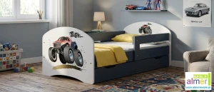 Łóżko dziecięce MONSTER TRUCK 20 z szufladą 200x90 cm | N20S