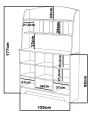 Komoda z nadstawką dla dziecka BRICKS N45 120x47 w.177