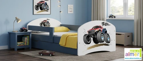 Łóżko dziecięce z szufladą MONSTER TRUCK 20 N20S 160x80 - Almer Meble