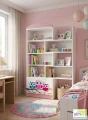 Regał dziecięcy N37 Sowy 17   80x40 cm z regulacją – biały – personalizowane listwy