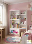 Regał dziecięcy N37 Sowy 17   80x40 cm z regulacją – biały – personalizowane listwy