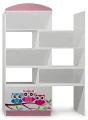 Regał dziecięcy N37 Sowy 17   80x40 cm z regulacją – biały – personalizowane listwy