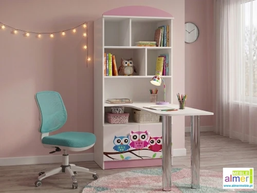 Regał z biurkiem dla dziecka SOWY 17 N36 – 80x40 cm – Meble dla ucznia