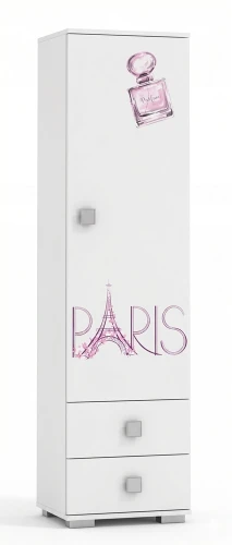 Szafa młodzieżowa PARIS Y2 50x40 cm wys. 190 cm (Biały / Grafit / Róż)