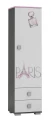 Szafa młodzieżowa PARIS Y2 50x40 cm wys. 190 cm (Biały / Grafit / Róż)