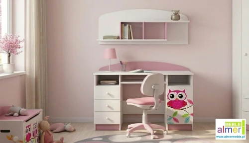 Półka wisząca dziecięca N15 SOWY 120x22 cm – z możliwością wyboru koloru