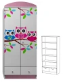 Szafa dla dziecka SOWY 17 N25 – 80x53x190 cm – Pojemna szafa dziecięca