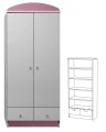 Szafa dla dziecka SOWY 17 N25 – 80x53x190 cm – Pojemna szafa dziecięca