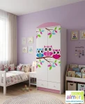 Szafa dziecięca SOWY 17  N9  – 80x190 cm – z bajkowym nadrukiem