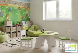 Stolik dla dziecka FOOTBALL N29 70x70 cm – Mebel do pokoju piłkarza