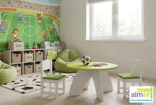 Stolik dla dziecka FOOTBALL N29 70x70 cm – Mebel do pokoju piłkarza