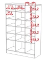 Regał dla dziecka FOOTBALL N11 – 120x40x202 cm – Nowoczesny regał na zabawki i książki