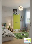 Szafa dla dziecka FOOTBALL N9 – szafa młodzieżowa z motywem piłkarskim 80x202 cm