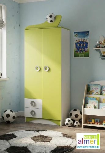 Szafa dla dziecka FOOTBALL N8 80x53x202 cm – Nowoczesna szafa dla fana piłki nożnej