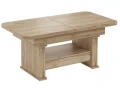 Ławostół L15 Szuflada 130(+2x40)x70 w60(+15) Dąb Craft Złoty Ława Rozkładana Podnoszona Blat Owalny Stolik 
