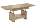 Ławostół L15 Szuflada 130(+2x40)x70 w60(+15) Dąb Craft Złoty Ława Rozkładana Podnoszona Blat Owalny Stolik 