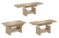 Ławostół L15 Szuflada 130(+2x40)x70 w60(+15) Dąb Craft Złoty Ława Rozkładana Podnoszona Blat Owalny Stolik 