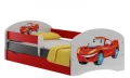 Łóżko dziecięce SUPER CAR N20S 140x70 z szufladą | Biel + Grafit + Czerwony