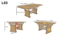 Ławostół L03 Podnoszony Rozkładany 120x80 - Dąb Artisan / Kaszmir - WYSYŁKA 24H