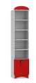 Regał Dziecięcy SUPER CAR N4 40x190 cm Biel Grafit Czerwony