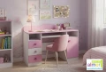 Biurko dla dziewczynki MAJA NB7 120x50 cm – Biało-Różowe