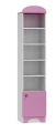 Regał dla dziewczynki MAJA N4 40x40x190 cm – Biały / Różowy